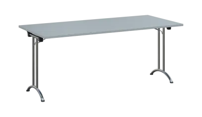 SLC 180 chrom skládací jednací stůl 1800x800, deska 25 mm, podnož chrom, deska šedá